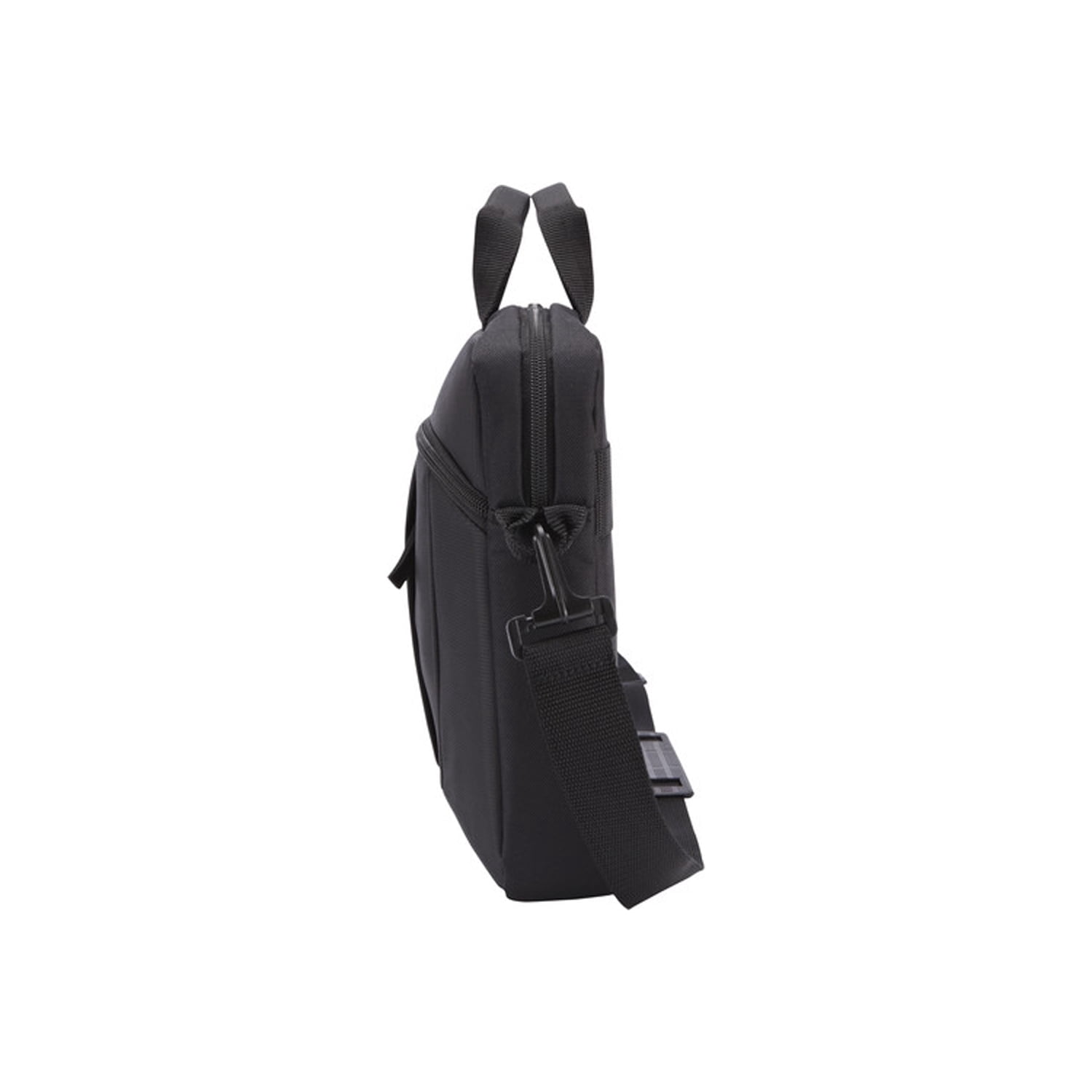 Laptop Carrying Case Shoulder Strap,15 inch Computer Bag,Side Open Messenger Bag with 4 Zipper Pockets&Handle,Black