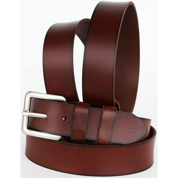 35-36 Handmade Heavy Duty Men's Dress Casual Cow Leather Belt Mahogany 2631RS