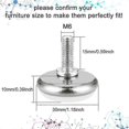 thumbnail image 2 of 30 Pcs Adjustable Furniture Feet Regulating Screw Round M6 Thread Leveling Feet Height Adjustable Feet (white), 2 of 5