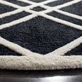 thumbnail image 3 of SAFAVIEH Cambridge Judy Geometric Wool Area Rug, Black/Ivory, 6' x 6' Round, 3 of 7
