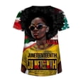 thumbnail image 4 of T-shirts Décontractés pour Femmes à Imprimé, Manches Courtes, Coupe Ample, Grande Taille, Tunique à Col Rond, 4 of 7