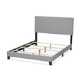 thumbnail image 3 of Baxton Studio Ramon Modern and Contemporary Grey Linen Fabric Upholstered Full Size Panel Bed with Nailhead Trim, 3 of 5