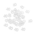 thumbnail image 1 of SHISUYAN Silver Plastic Confetti for Decoration Create Unique Party Table Decorations with 1200pcs Number 40, 1 of 8