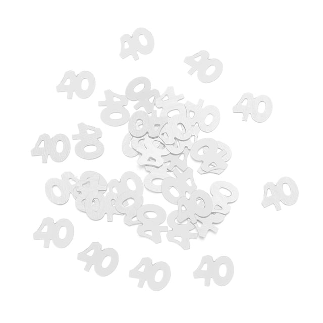 SHISUYAN Silver Plastic Confetti for Decoration Create Unique Party Table Decorations with 1200pcs Number 40