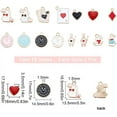 thumbnail image 2 of 32Pcs 16 Styles Alice Pendants Gold Plated Rabbit Bunny Alarm Clock Poker Card Cartoon Fairy Tales Enamel Alloy Charms, 2 of 6