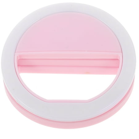 Image of Computers and Tablets Selfie Lamp LED Round Clip-on Fill Light (pink) Ring Cellphone for Laptops Mobile