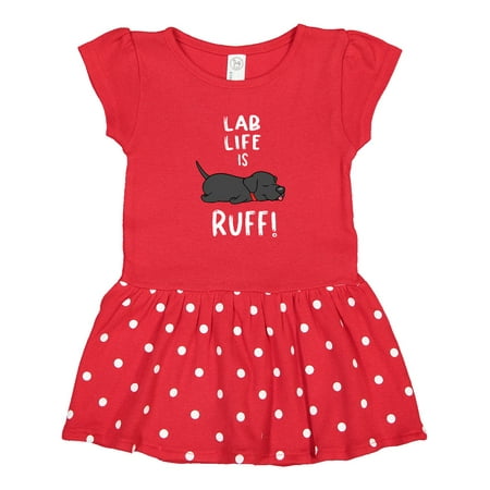 

Inktastic Lab Life is Ruff! Labrador Retriever Gift Baby Girl Dress