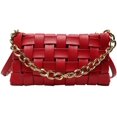 thumbnail image 1 of Bolsos de noche para mujer Bolso de hombro trenzado Monedero tejido con cadena, 1 of 2