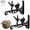 Black 2, variant on 2Pcs Metal Iron Plant Wall Hook Rust Resistant Strong Load Bearing Wind Chime Wall Hanger With Bird Flower Pattern for Outdoor Garden