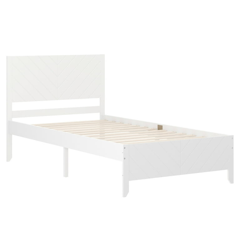 Buzz & Bloom Kids Twin-Size Platform Bed with Panel