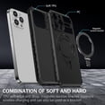 thumbnail image 5 of Compatible with iPhone 15 Pro Max Case Magnetic Stand [Compatible with MagSafe] [Drop Protection] [Camera Lens Protector] Shockproof Protective Case with Rotatable Invisible Kickstand, Black, 5 of 16