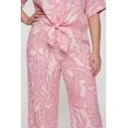 thumbnail image 3 of Women's Plus Size Abstract Leaf Print Wide Leg Pants, 3 of 4