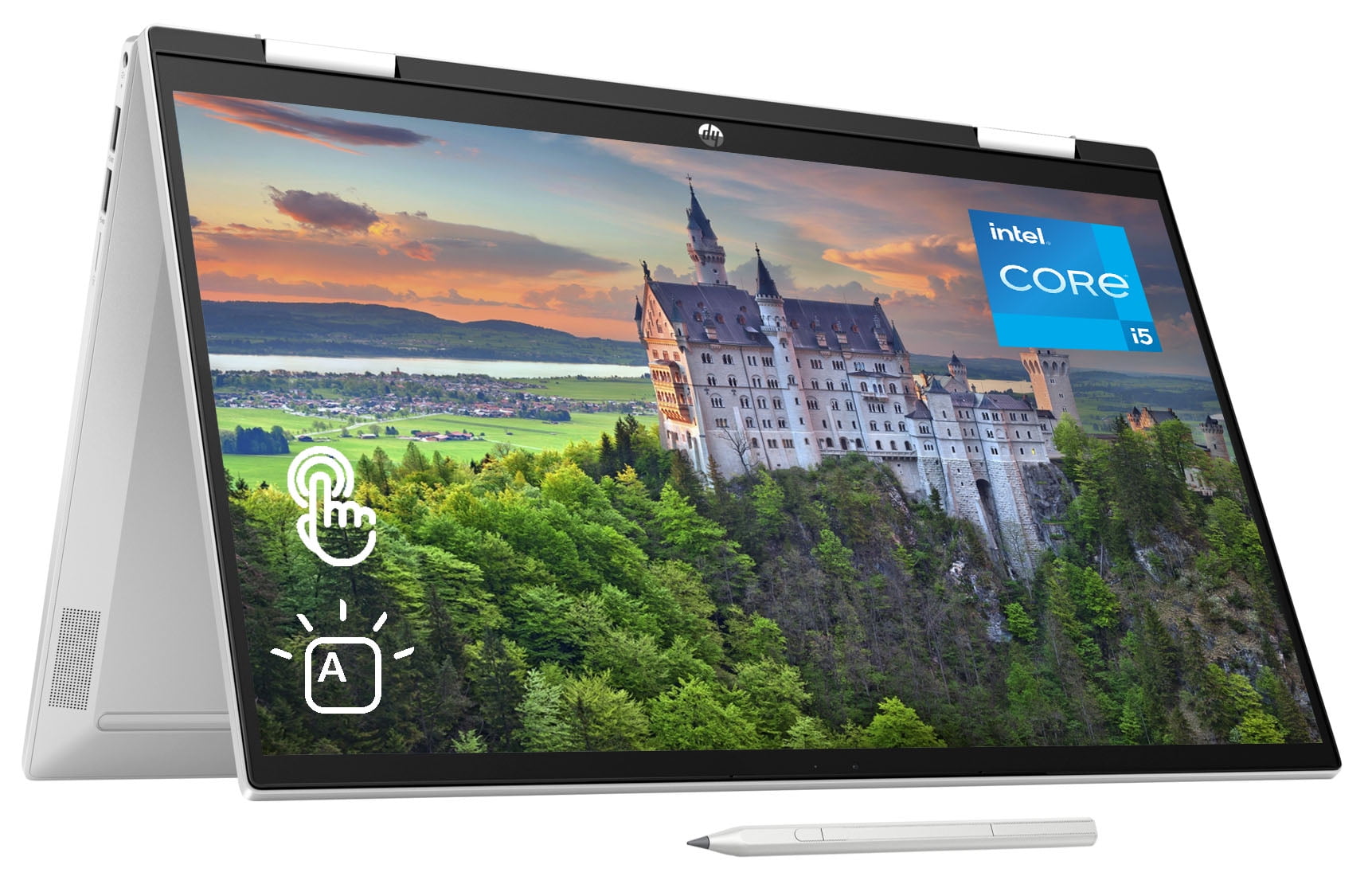 HP Pavilion x360 2in1 Laptop, 15.6 FHD Touchscreen, Intel Core i5