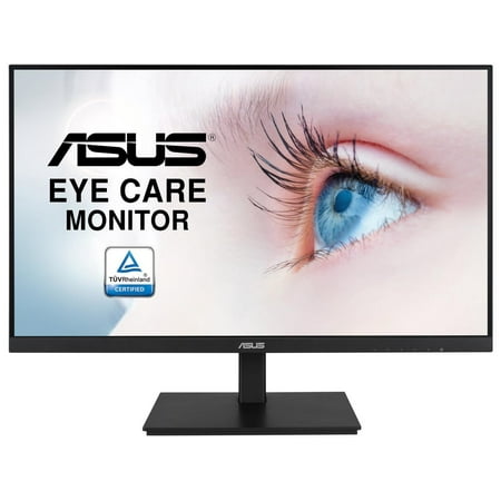 ASUS VA27DQSB 27" 1920 x 1080P Full HD, 75Hz, IPS, Adaptive-Sync, Eye Care, HDMI DisplayPort VGA USB Hub, Frameless, Ergonomic Design, VESA Wall Mountable, Height Adjustable, Built-in Speakers LCD