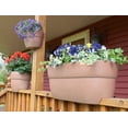 Bloomers Railing Planter with Drainage Holes 24" Weatherproof Resin