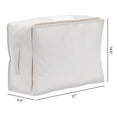thumbnail image 2 of Unique Bargains 1 Pack Clothes Storage Bags Moving Bags Light Grey 21*14.5*6.5in, 2 of 7