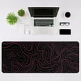 thumbnail image 3 of Mouse Pad Gaming 31.5 x 11.8 in Large Mouse Pad for Keyboard and Mouse with Anti-Slip Rubber Base, Keyboard Pad XL Mouse Mat for Home and Office(Black with Red Topographic Line), 3 of 14