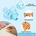 thumbnail image 3 of Uxcell 12 Pcs 2 Fingers Handwriting Pencil Grippers, Pink, Light Blue, Green, Orange, 3 of 6