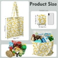 thumbnail image 2 of Cute Banana Canvas Tote Bag – Reusable Grocery Bag with Tropical Yellow Fruit Print, Kawaii Banana Illustration, Eco-Friendly Cotton Shopper for Everyday Use, 2 of 7