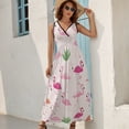thumbnail image 2 of Flamingo Pattern Pattern Design Sleeveless Dress Summer Clothes for Women Women's Clothing 2025, 2 of 7