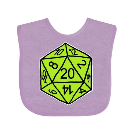 

Inktastic 20 Sided Green Dice Gift Baby Boy or Baby Girl Bib