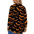 thumbnail image 3 of Abcomgle Halloween Shirts for Women Plus Size Funny Bat Graphic Shirts for Women Oversized Crewneck Long Sleeve Womens Clothing Holiday Trendy Womens Tshirt,5XL, 3 of 4