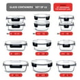 thumbnail image 3 of LammaLoe Glass Food Storage Containers with Lids, 24 Piece Airtight Glass Meal Prep Containers, Oven, Microwave & Freezer Safe Glass Storage Containers, 3 of 10