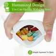 thumbnail image 2 of 2 Pieces Pill Organizer Reusable Pocket Pill Case Portable Open Pill Pouch Silicone Small Pill Box Pill Container Pill Holder Pill Bags Organizing Medication, Vitamins, and Tablets for Travel (White), 2 of 5