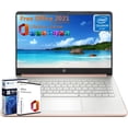 thumbnail image 1 of HP Newest 14" Laptop Student Business, with Office Lifetime License & Windows 11 Pro, Intel Dual-Core N4120, 16GB RAM, 384GB Storage(128GB eMMC+256GB Micro SD), Ultra Light, Webcam, WiFi, HDMI, 1 of 5