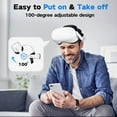 thumbnail image 3 of Headband with Battery for Quest 2, 10,000mAh Battery Pack Fast-charging VR Power Supply, Adjustable Elite Strap for Enhanced VR Support and Balance, Replacement Accessory, 3 of 9