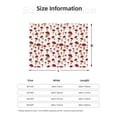 thumbnail image 5 of Yiaed Red Mushroom Print Blanket Throw Blanket Soft Cozy Flannel Blanket for Home Bed Sofa Couch Chair-40"x30", 5 of 6