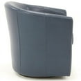 thumbnail image 4 of Fox Hill Trading Windsor Faux Leather Swivel Chair, Blue, 4 of 5