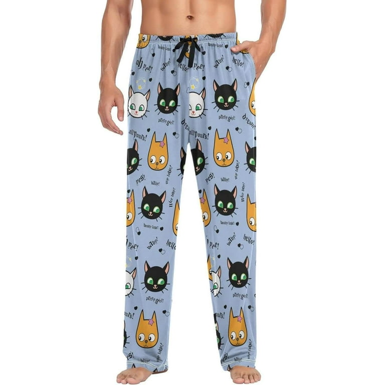 GZHJMY Cat Pajama Pants for Men Lounge Pants Lightweight Men