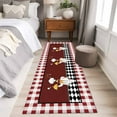 thumbnail image 5 of Fat Chef 2'x6' Runner Rug, Red Gourmet Kitchen Red Black Buffalo Plaid Washable Non-Slip Area Rugs for Hallway Kitchen Floor Bedroom Entryway, Laundry Carpet Decoration Indoor Mat, 5 of 9