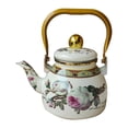 thumbnail image 1 of Tetera de esmalte, hervidor de agua caliente, diseño clásico retro, tetera resistente de 1,2 l, cafetera para cocina, hogar, oficina, agua caliente. Estilo B, 1 of 8