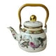 thumbnail image 1 of Tetera de esmalte multiusos con diseño floral, estilo retro clásico, para café. Estilo B, 1 of 9