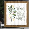 thumbnail image 4 of Ambesonne Saying Shower Curtain, Mindfulness Flying Birds, 69"Wx84"L, Forest Green Brown, 4 of 5