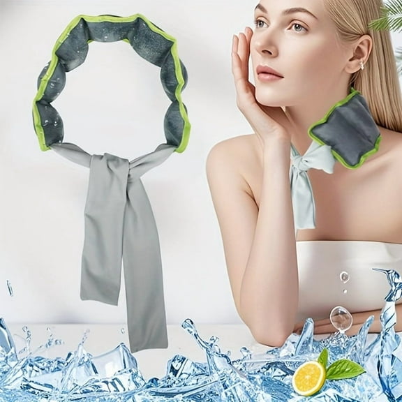 Ice Wrap with 7 Ice Packs - Full Neck Cooling Support, Reusable Cold Therapy Pad for Muscle Pain Relief