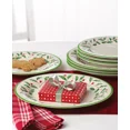 thumbnail image 2 of Lenox Holiday 4-piece Melamine Dinner Plate Set, Holly Motif, 2 of 7