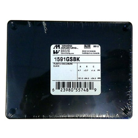 Hammond 1591GSBK ABS Project Box Black 4.8" x 3.7" x 1.4"