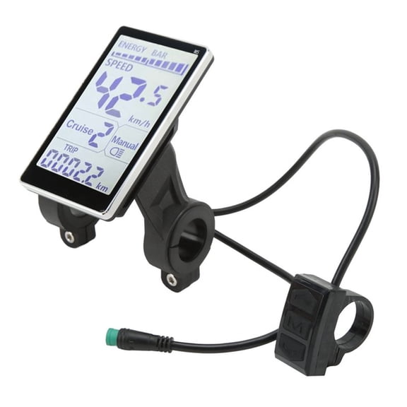 Electric Bike LCD Display 24V 36V 48V 60V 5 Pin M5 Panel Meter Screen With Plug Replacement Suitable For 31.8 22.2mm Handlebar Electric Bikes