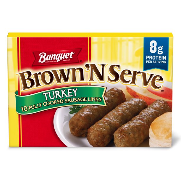 Banquet Brown ‘N Serve Turkey Sausage Links, 6.4 Oz, 10 Ct