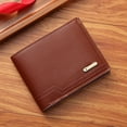 thumbnail image 2 of New Men's Wallet Male Short Money Clip Fashion Casual Lychee Pattern Soft Leather Clip Multi-card Large Capacity Small Wallet, 2 of 6