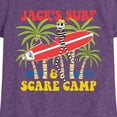 thumbnail image 3 of Nightmare Before Christmas - Jack's Surf Scare Camp - Summertime - Toddler And Youth Girls Short Sleeve Graphic T-Shirt, 3 of 5