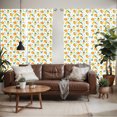 thumbnail image 2 of Ambesonne Citrus Window Curtains, Lemons and Oranges Flowers, Each 28" W x 95" L, Marigold Mustard, 2 of 5