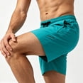thumbnail image 2 of Hurxie Men Swim Trunks Gym Shorts with Mesh Liner Zipper Pocket Quick Dry Breathable for Workout Runing Beach Pool Sky Blue,XL, 2 of 7