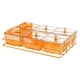 thumbnail image 4 of Bandeja de plástico resistente con compartimentos para servir, práctica caja para guardar bocadillos y dulces a prueba de polvo. Naranja, 4 of 9
