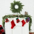 thumbnail image 5 of HCTSHG Real Touch Pine Wreath for Front Door Large Artificial Winter Pine Greenery Christmas Wreath for Front Door Window Walls Xmas Decor Indoor Outdoor Home Decoration (110'' L), 5 of 9