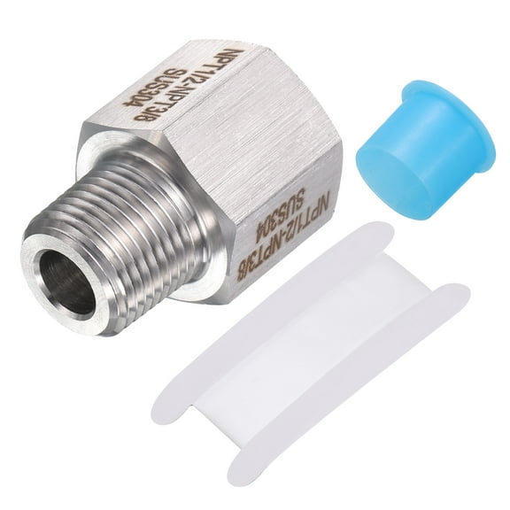 Uxcell 304 Stainless Steel Pipe Fitting Adapter, 1/2" NPT Female to 3/8" NPT Male Reducer