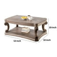 thumbnail image 5 of Olane Coffee Table-Weathered Oak Brown Wood-Rustic Farmhouse 52 Inch, 5 of 6